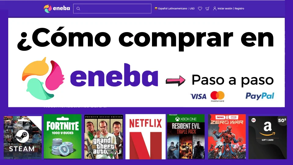 Cómo comprar en ENEBA con PayPal sin tarjeta