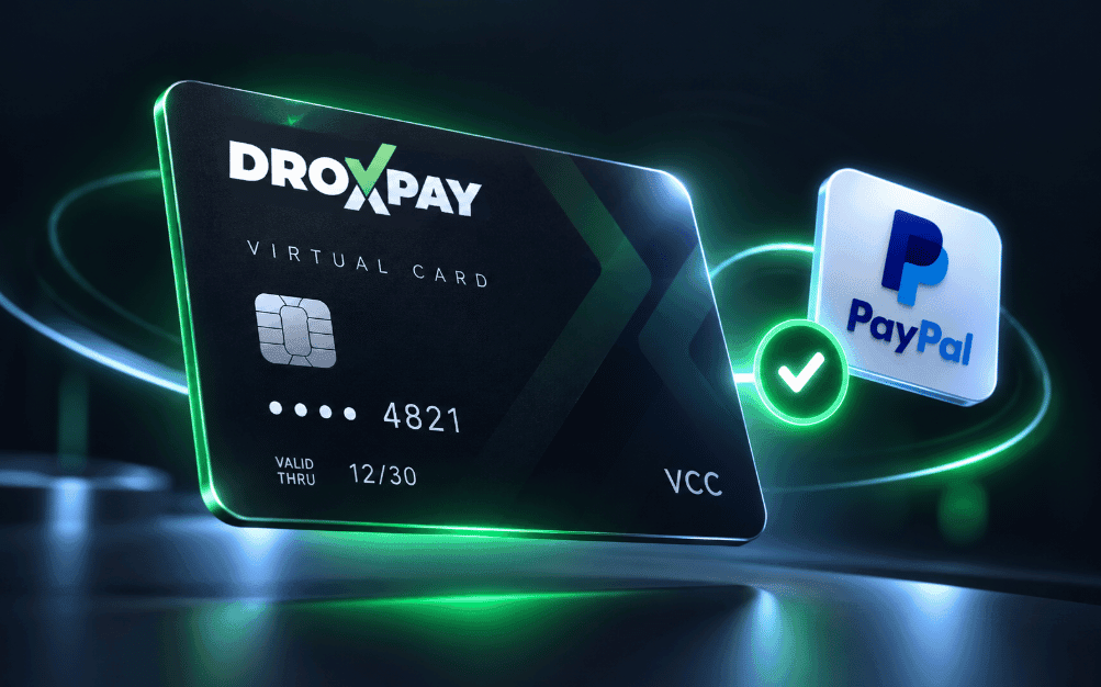 Tarjeta virtual VCC DroXpay para verificar PayPal